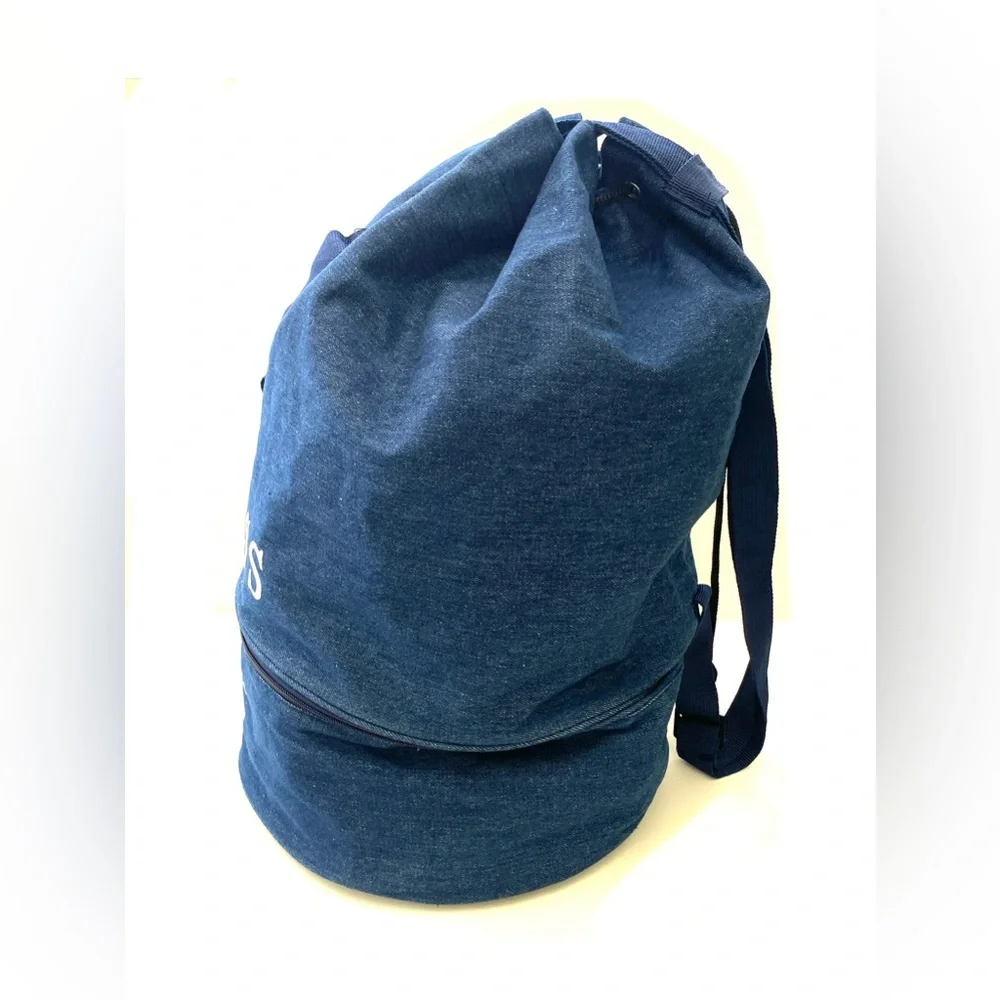 Guess - Los Angeles Women’s Blue Denim Drawstring Bucket Backpack Vintage